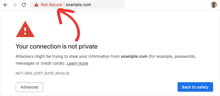 Not-secure-webpage